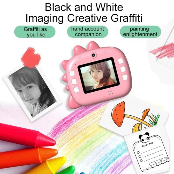 compact point and shoot digital picture video child kids instant photo print camera toys