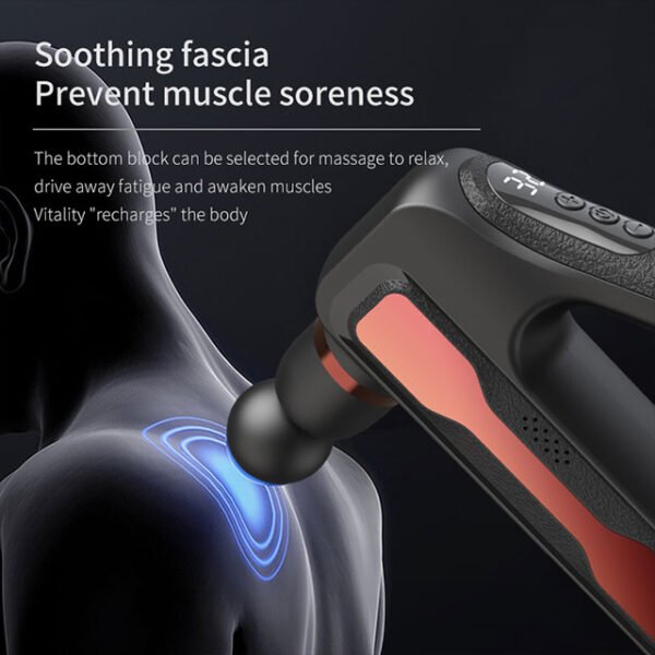 portable triangle body deep tissue cordless percussive vibration therapy fascial muscle relaxing booster massager