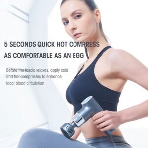 mini electric fitness heating hot cold deep tissue muscle body percussive brushless motor vibration massage gun