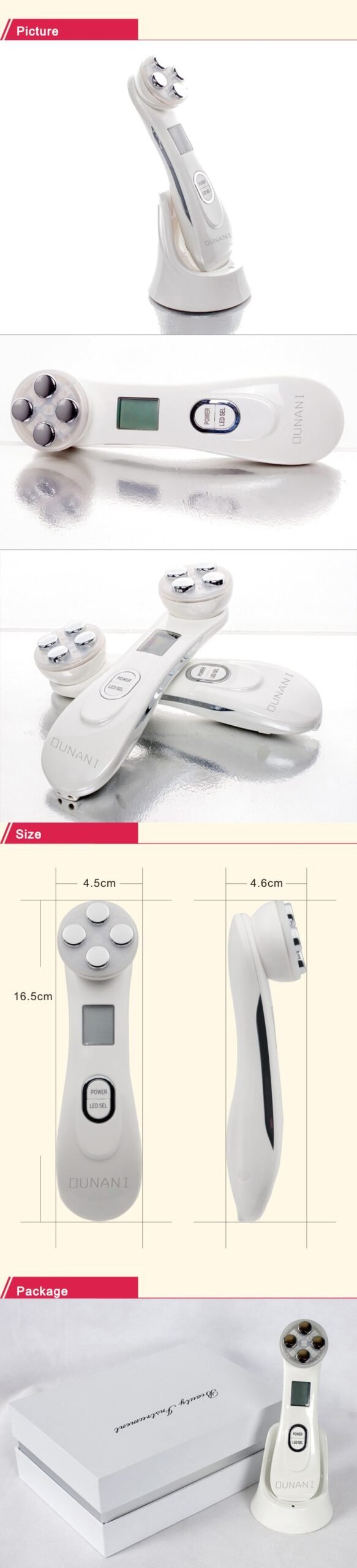 详情图3microcurrent skin care ems slimming facial massager ems rf photon light therapy anti acne beauty device machine instrument