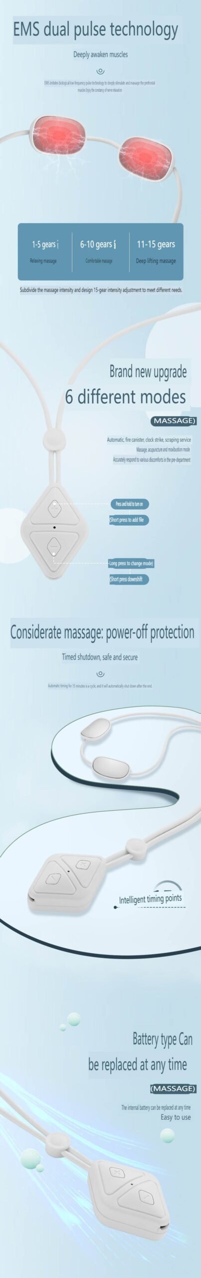 详情图 03hanging neck cervical spine massage instrument (battery models)