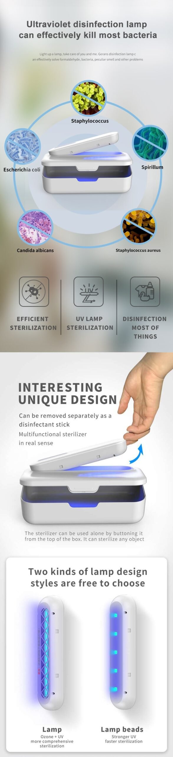 详情页2 multifunctional ultraviolet disinfection uv wand sanitizer box