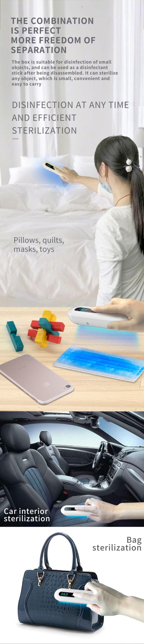 详情页5 multifunctional ultraviolet disinfection uv wand sanitizer box