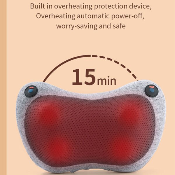 car heat massager deep kneading shiatsu infrared massage pillow for neck back shoulder leg waist