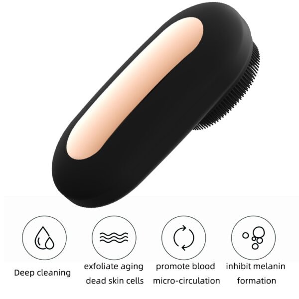 rechargeable double side electric waterproof ipx7 heating massage silicone face facial cleansing brush for pore cleaner