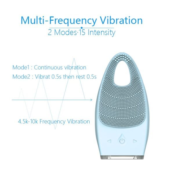small bristle silicone brush (bult in battery)