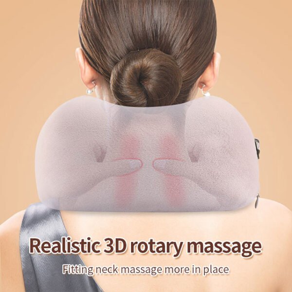 body cervical kneading shiatsu vibration c type shape neck and shoulder relaxing massage travel pillow