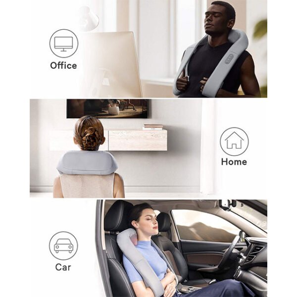 home car infrared heated waist back body leg neck and shoulder shiatsu massager deep kneading massage belt shawl