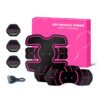 rechargeable electric ems tens unit set arm muscle abdominal abdomen training device trainer belt stimulator with app controller